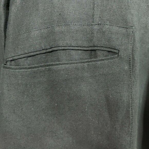 Ralph Lauren Black Label Linen Jacket Blazer 14 Mandarin Collar Made USA - Picture 4 of 9